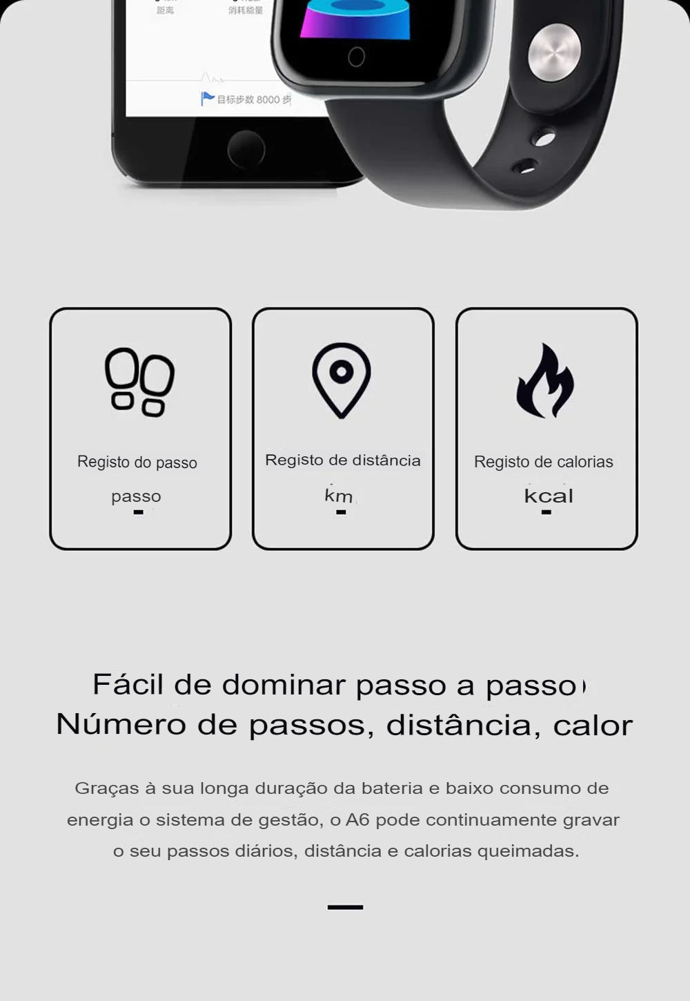 Y68 Relógio Inteligente para Homens e Mulheres, D20 Smartwatch, Relógio Eletrico.
