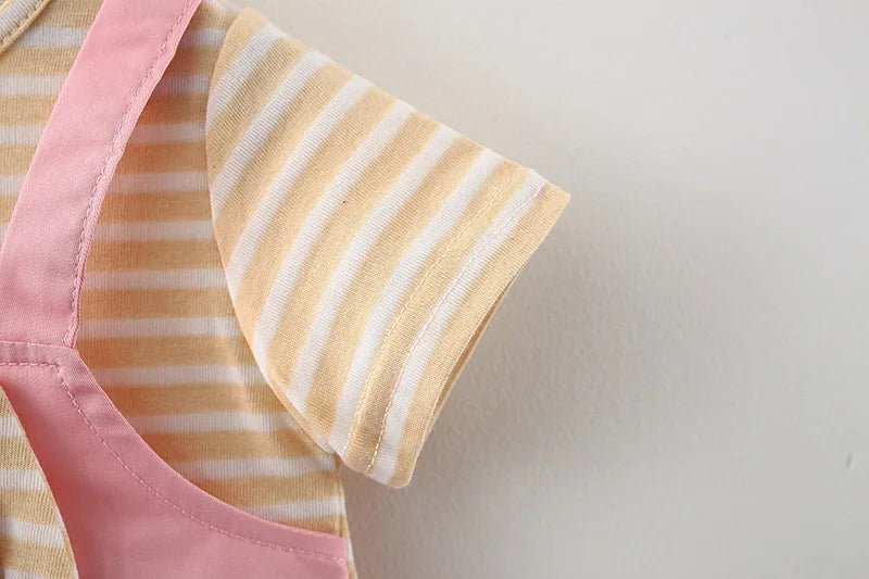 Vestido Infantil Coelhinho com Listras
