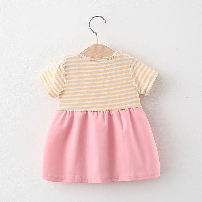 Vestido Infantil Coelhinho com Listras