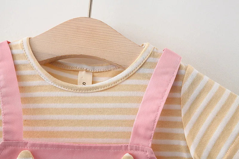 Vestido Infantil Coelhinho com Listras