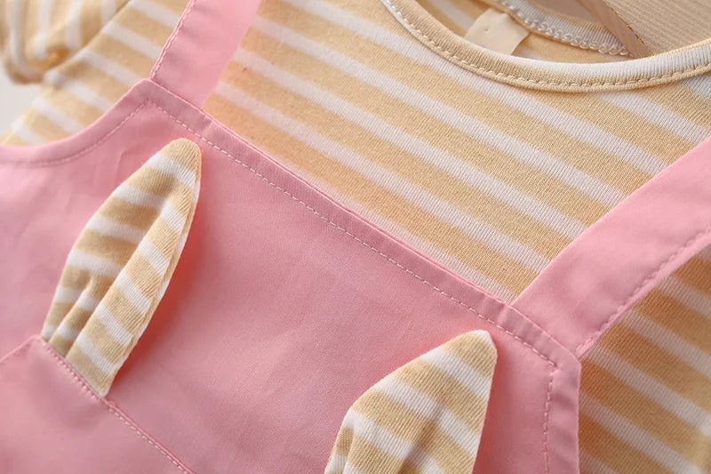 Vestido Infantil Coelhinho com Listras
