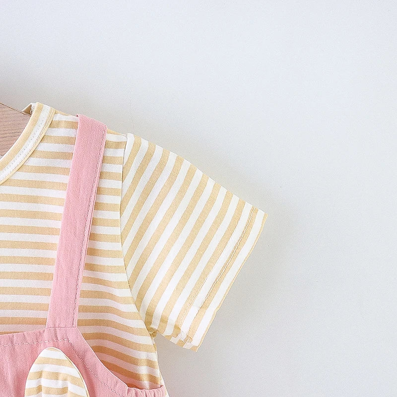 Vestido Infantil Coelhinho com Listras
