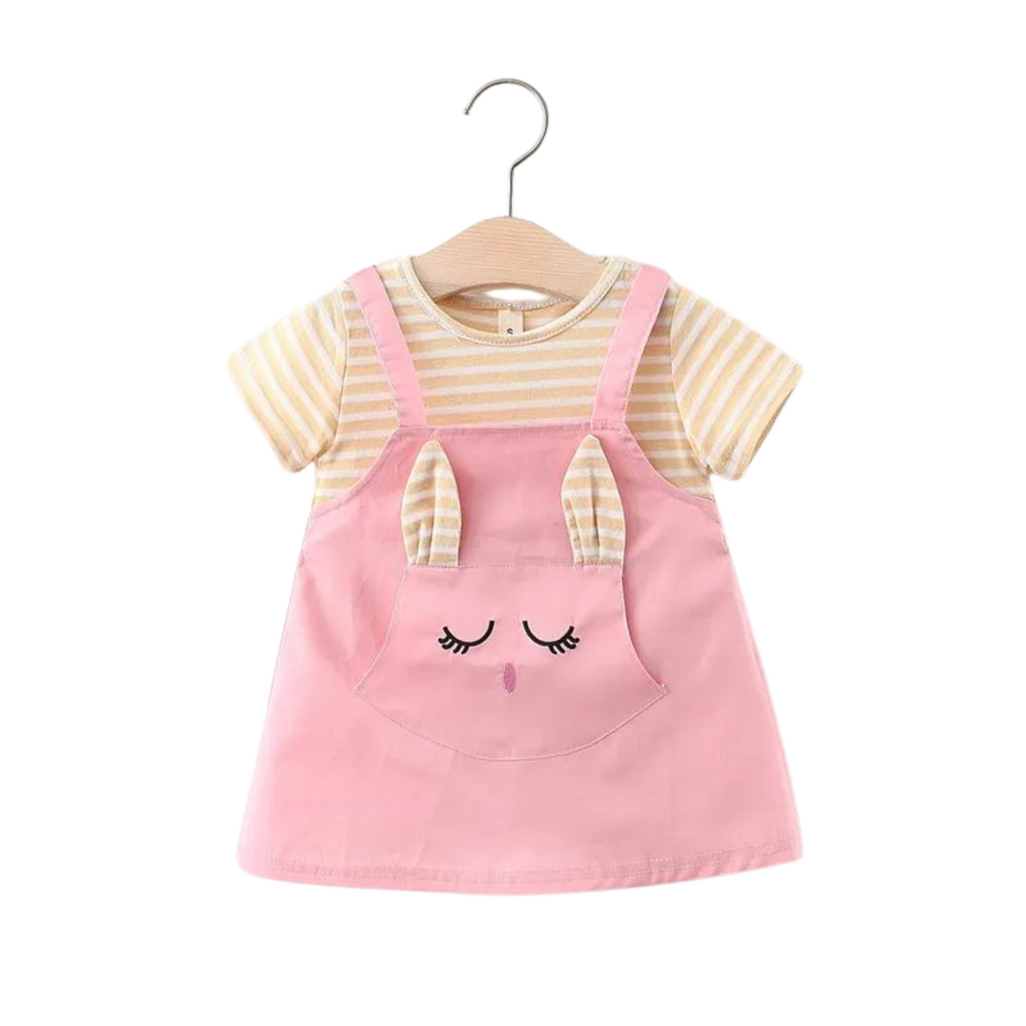 Vestido Infantil Coelhinho com Listras