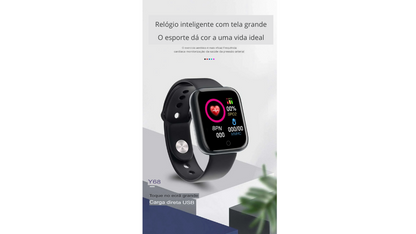 Y68 Relógio Inteligente para Homens e Mulheres, D20 Smartwatch, Relógio Eletrico.