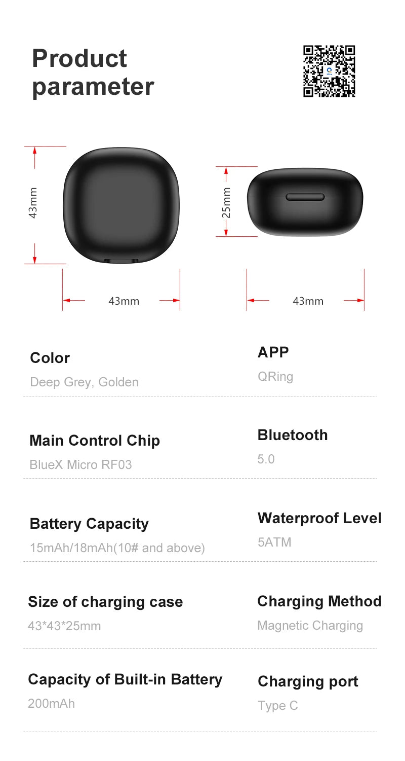 Anel Inteligente R06 para Homens e Mulheres com Monitor de Sono, Frequência Cardíaca, Oxigenação Sanguínea e Rastreador de Atividades Físicas, Resistente à Água