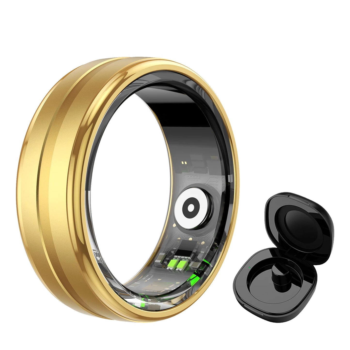 Anel Inteligente R06 para Homens e Mulheres com Monitor de Sono, Frequência Cardíaca, Oxigenação Sanguínea e Rastreador de Atividades Físicas, Resistente à Água